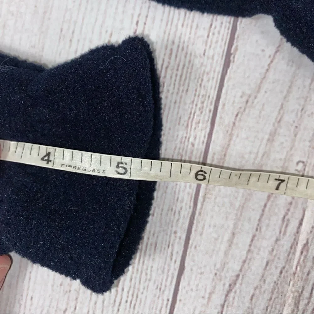 Toddler/baby shamrock fleece winter hat & mittens navy blue one size